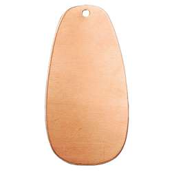 ABIG | Koperen hanger ○ voor emaille — langvormig & afgerond