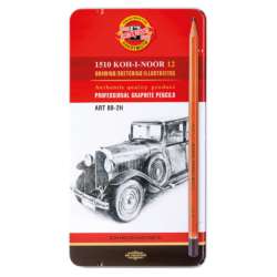 KOH-I-NOOR | Grafietpotlood 1500 — 12-blik NATURE Gradation 8B - 2H