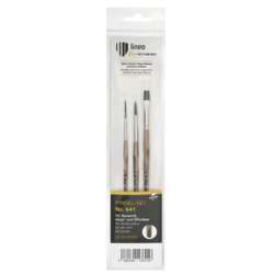 lineo | ERGO SHARPY ALLROUND penselen ○ 3-set — synthetisch haar