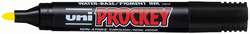 UNI-BALL Prockey Permanent Marker, ronde punt, geel