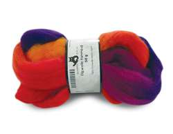 Schoppel Wolle Merino viltwol bont, knot 50g, omber/fuchsia
