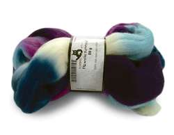 Schoppel Wolle Merino viltwol bont, knot 50g, blauw/wit