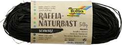 Folia natuurbast raffia, bundel 50g, zwart