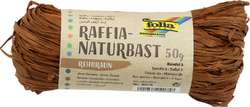 Folia natuurbast raffia, bundel 50g, bruin
