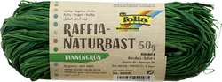 Folia natuurbast raffia, bundel 50g, donkergroen
