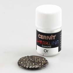 Cernit Sparkling poeder, Diamond, Goud diamant