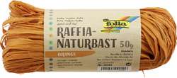 Folia natuurbast raffia, bundel 50g, oranje