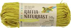Folia natuurbast raffia, bundel 50g, geel