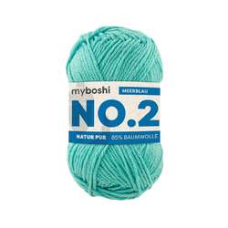myboshi | NO. 2 garen — 85% katoen + 15% kapok, kluwen 50 g ~ 100 m, Zeeblauw