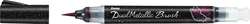 PENTEL® | Dual Metallic brushpen, Zwart + metallic rood