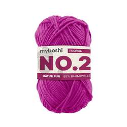myboshi | NO. 2 garen — 85% katoen + 15% kapok, kluwen 50 g ~ 100 m, Fuchsia