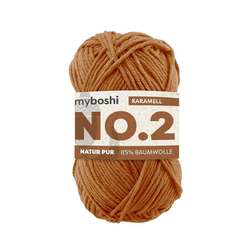myboshi | NO. 2 garen — 85% katoen + 15% kapok, kluwen 50 g ~ 100 m, Caramel