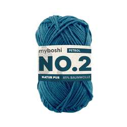 myboshi | NO. 2 garen — 85% katoen + 15% kapok, kluwen 50 g ~ 100 m, Petrol
