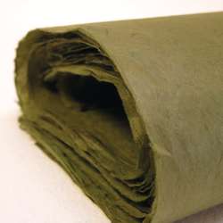 KHADI PAPERS | COLOUR LOKTA gekleurd papier ○ handgeschept — losse vellen, 50 cm x 75 cm, Olive