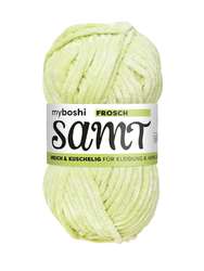 myboshi | SAMT brei- en haakgaren — polyester chenille, kluwen 100 g / 100 m, Frog