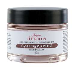 HERBIN | Kalligrafie-inkt — gepigmenteerd, potje 40 ml, Mars brown