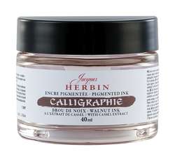 HERBIN | Kalligrafie-inkt — gepigmenteerd, potje 40 ml, Walnut husk