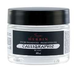 HERBIN | Kalligrafie-inkt — gepigmenteerd, potje 40 ml, White