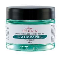 HERBIN | Kalligrafie-inkt — gepigmenteerd, potje 40 ml, Green spruce