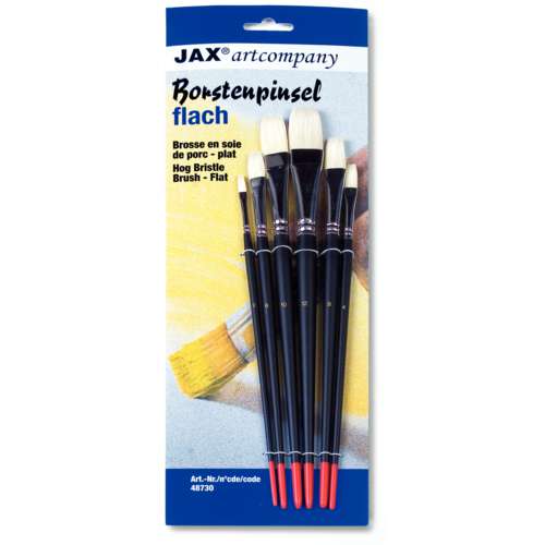 JAX®  penselenset, varkenshaar, plat 