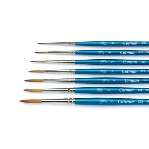 Winsor & Newton Cotman Series 222 Designers' Short Brushes 