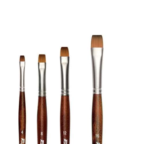Raphaël® Precision penseel voor olie en acryl Serie 8938, plat en kort 