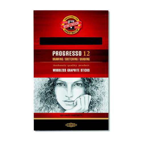 KOH-I-NOOR | PROGRESSO 8911 grafietstift ○ houtloos — 12-sets uni 