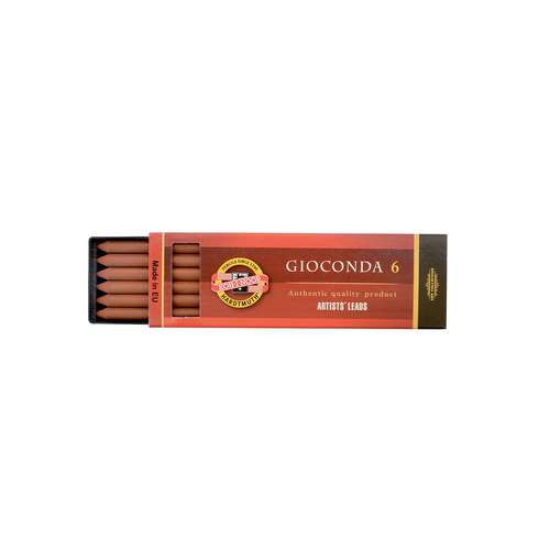 KOH-I-NOOR | GIOCONDA 4373 krijtstift ○ sepia roodbruin — 6-set uni 
