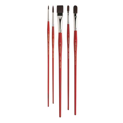 Léonard | ACRYLTEC penselen ○ 5-set L0212-1 — synthetisch haar 