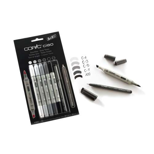 COPIC® | ciao marker - 5+1-set Gray tones 