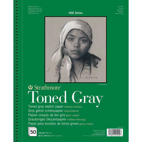 Strathmore® | Toned Gray 400 schetspapier — spiraalblok 