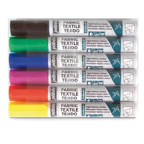 PÉBÉO 7A Textielmarker voor lichtgekleurde textielmaterialen , sets 