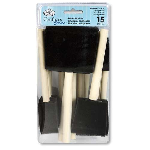 Royal & Langnickel® | CRAFTER'S CHOICE™ Foam Brush — 15-set 