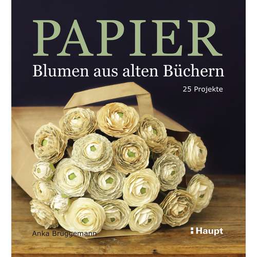Papier - Blumen aus alten Büchern 