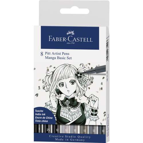 Faber-Castell | PITT® Artist pen — 8-set Manga Basic 
