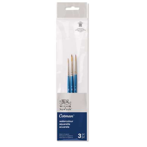 WINSOR & NEWTON™ | Cotman aquarelpenselen Set van 3, serie 111 