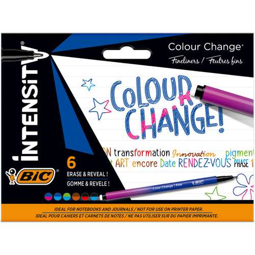 BIC® | intensity® Color Change® fineliner — 6-set 
