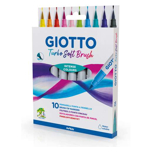 GIOTTO | Turbo Soft Brush viltstift —  10-set 
