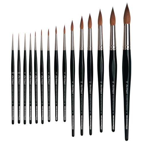 da Vinci | serie 36 Kolinsky roodmarterhaar, rond aquarelpenseel 