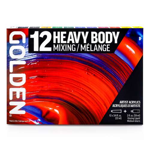 GOLDEN® | HEAVY BODY acrylverf — 12-set MIXING 