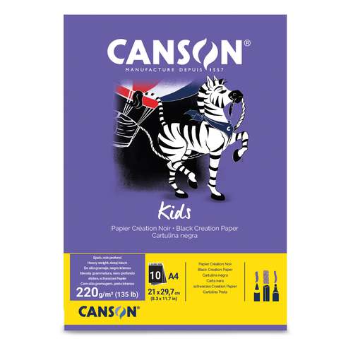 CANSON® | Kids Creation knutselblok — zwart papier 