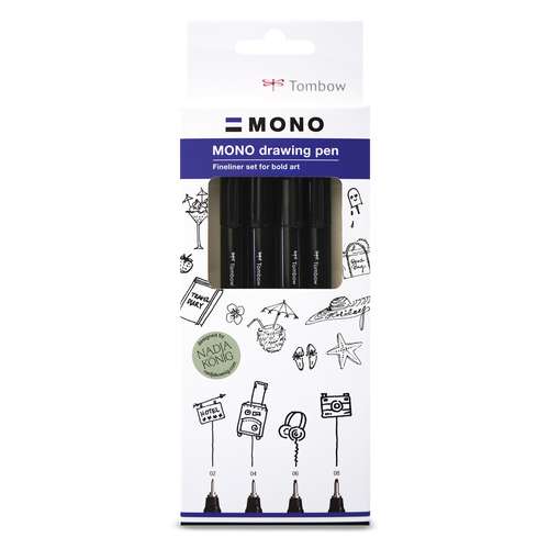 TOMBOW® | MONO drawing pen fineliner — 4-set 