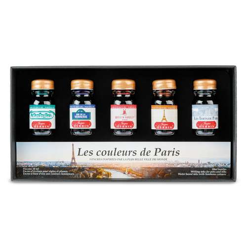 Jacques HERBIN | Les couleurs de Paris schrijfinkt — 5-cadeauset 