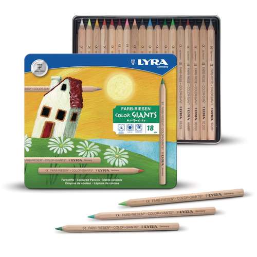 LYRA® | COLOR-GIANTS® extra dikke kleurpotloden — 18-blik 