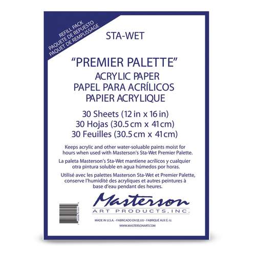 Masterson® | STA-WET® paletpapier ○ voor Premier Palette™ — 30-refill 