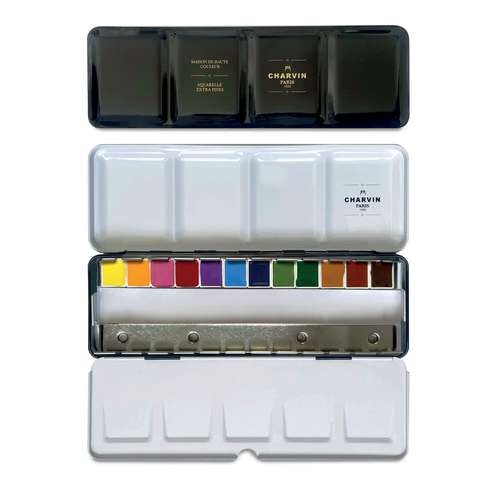 CHARVIN | EXTRA-FINE aquarelverf — 12-blik 