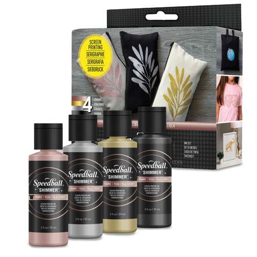 Speedball® | SHIMMER™ FABRIC SCREEN PRINTING MINI — 4-set Color 