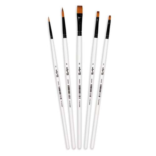 DARWI® | FOR YOU penselen ○ 5-set Thin brushes I — synthetisch haar 