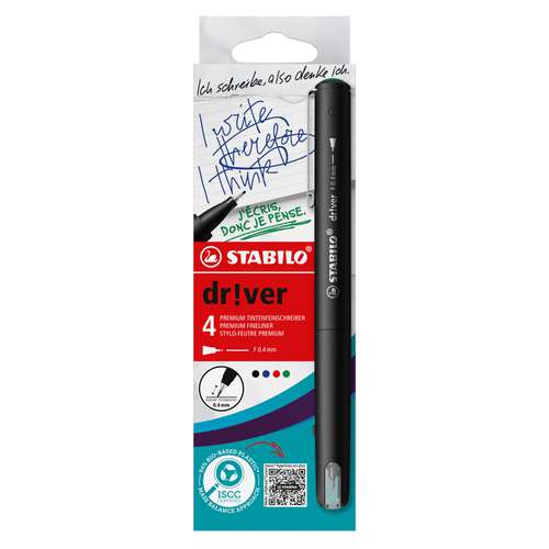 STABILO® | dr!ver Premium Fineliner set — 4 pens 