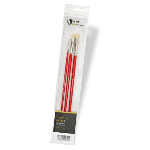 lineo | PROFESSIONAL 311 + 312 + 313 penselen ○ 3-set — synthetisch haar 